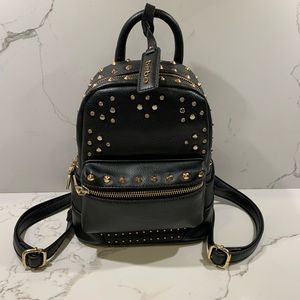 Bebe stud and rhinestone mini backpack